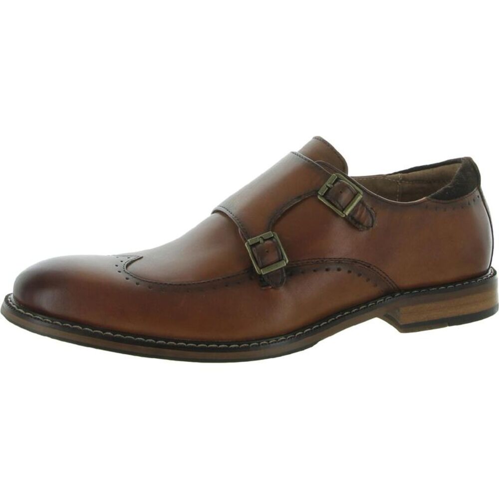 Stacy Adams Mens Farwell Brown Leather Wing Tip Oxfords Shoes NWT